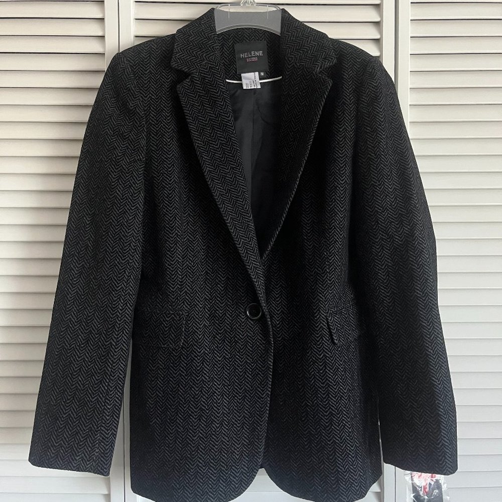 NEW with tags Helene Berman London Boxy Blazer Black women’s medium rare